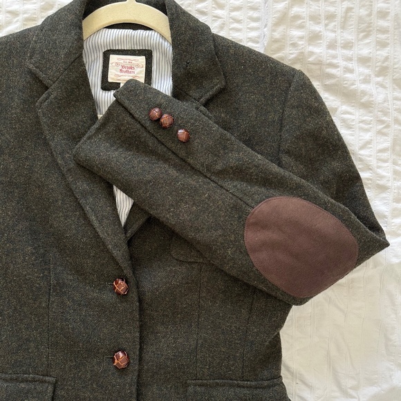 100% Wool Brooks Brother Tweed Blazer Jacket Sz 6 - Picture 8 of 17
